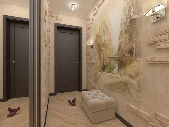 wall panel in the hallway interior