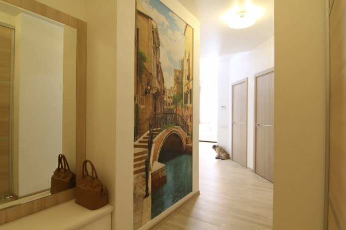 wall panel in the hallway interior