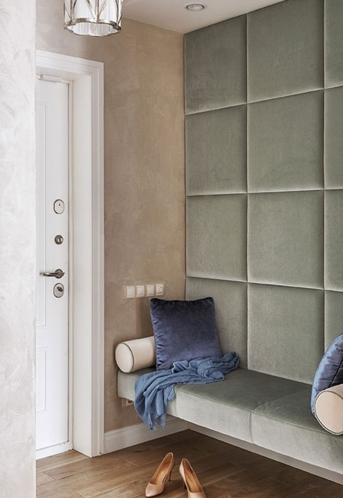 soft wall decoration in the hallway