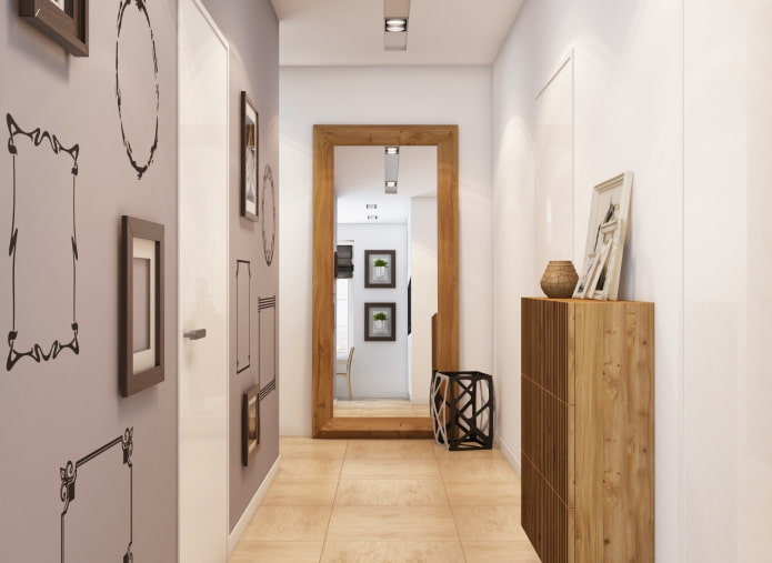 wall design in a small hallway