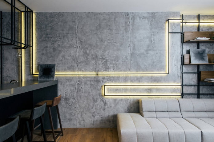 decorative plaster on the wall