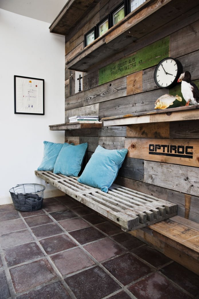 old boards on the walls