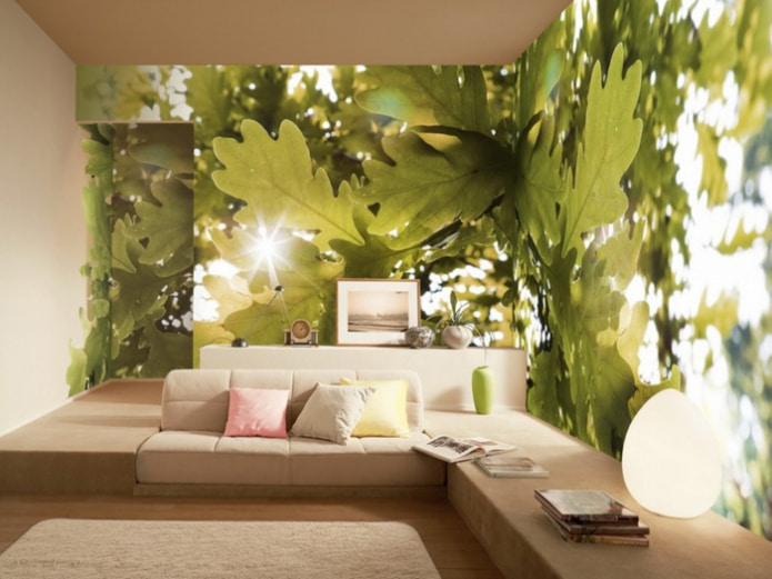 Stereoscopic wallpaper with a panoramic image 