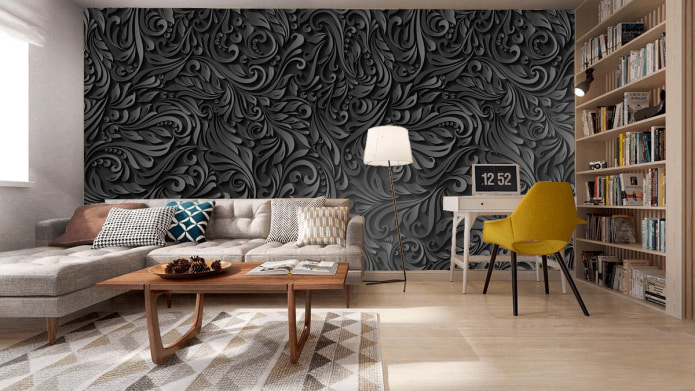 3d wallpaper in the living room