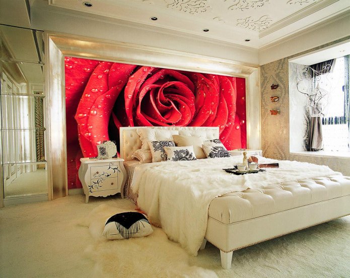 photo wallpaper with a rose