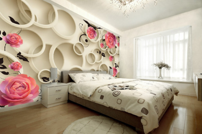 roses on wallpaper