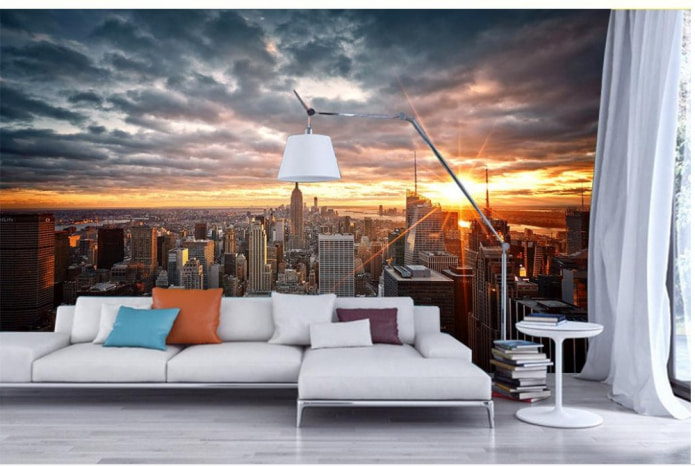 wallpaper with a city
