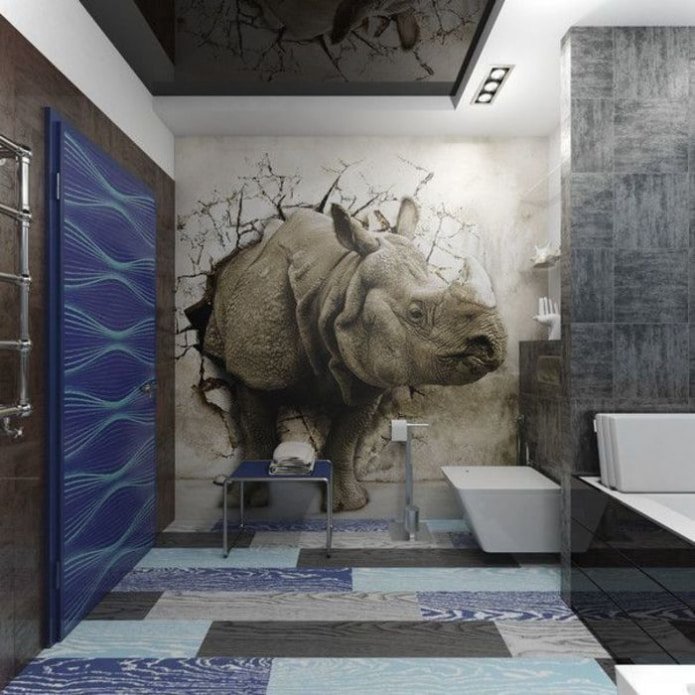 rhinoceros on wallpaper