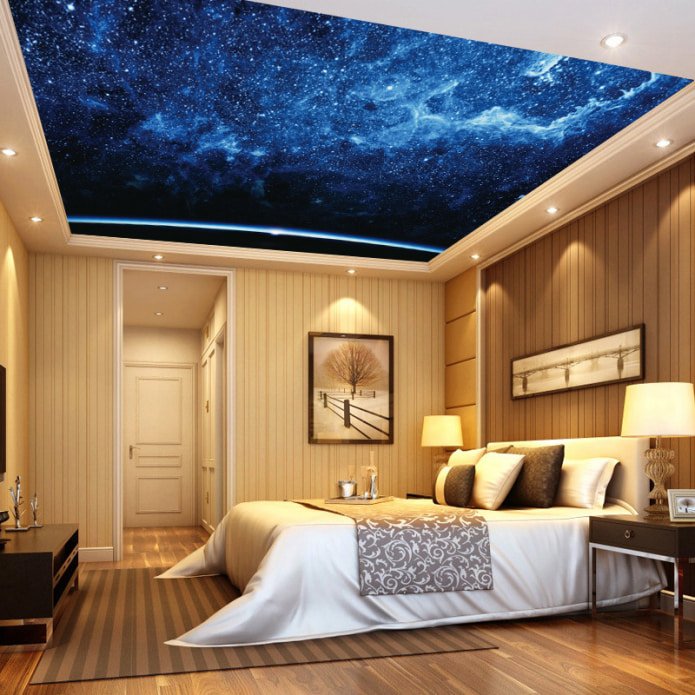 wallpaper on the ceiling