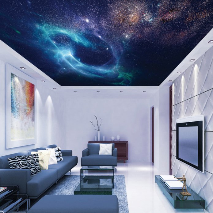 wallpaper on the ceiling
