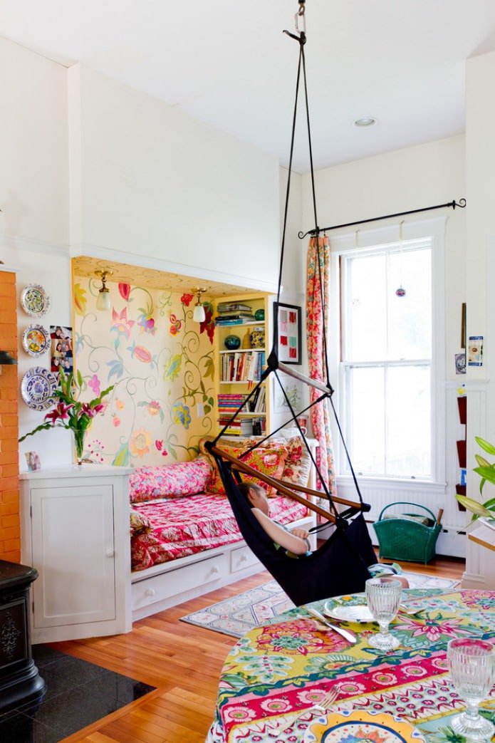 Boho style in the interior of the nursery
