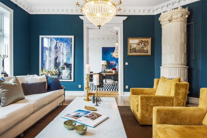 lighting in the interior in the eclectic style