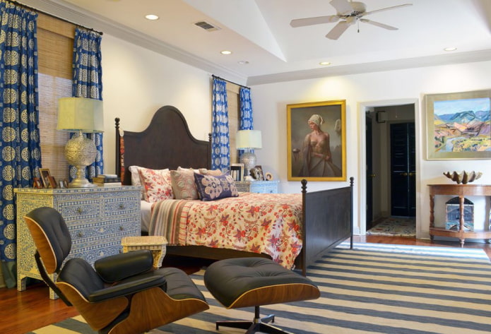 eclectic style bedroom design