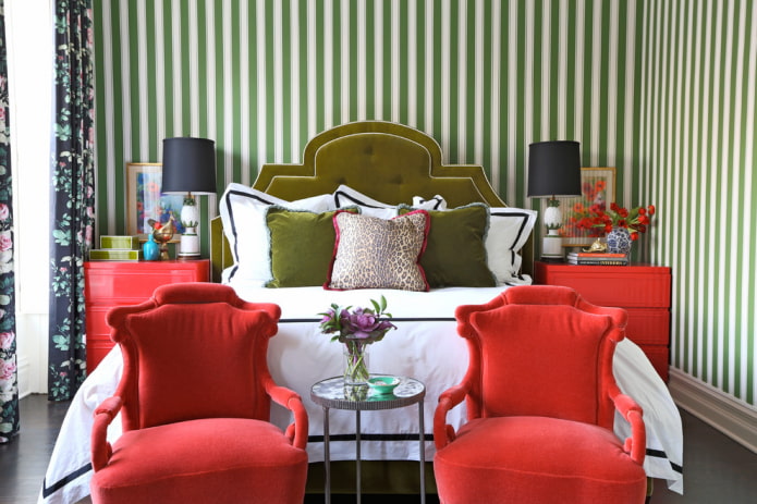 furniture in the interior in the eclectic style