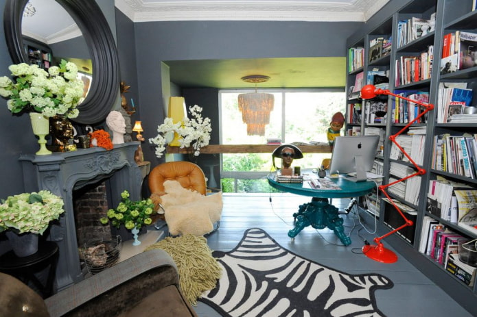 textiles in the interior in the eclectic style
