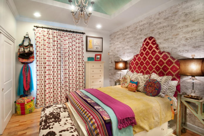 eclectic style bedroom design