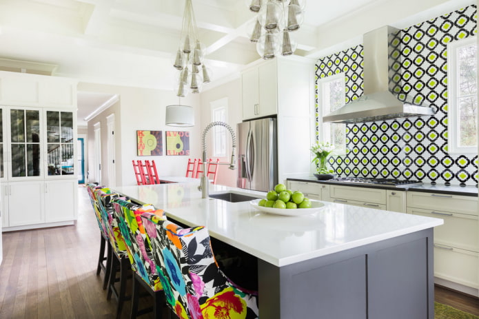 kitchen interior in eclectic style