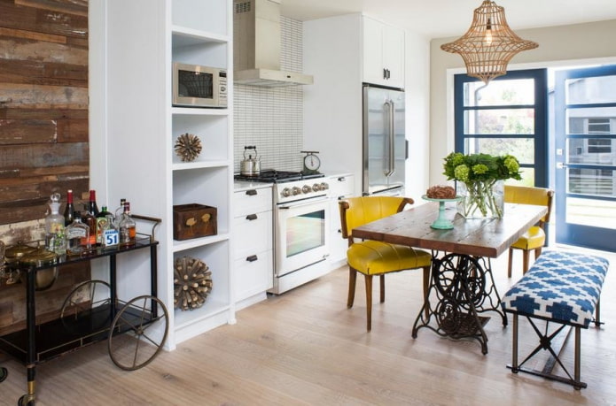 kitchen interior in eclectic style