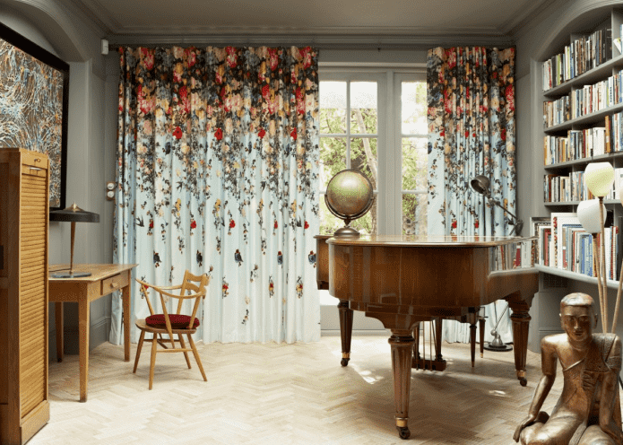 textiles in the interior in the eclectic style