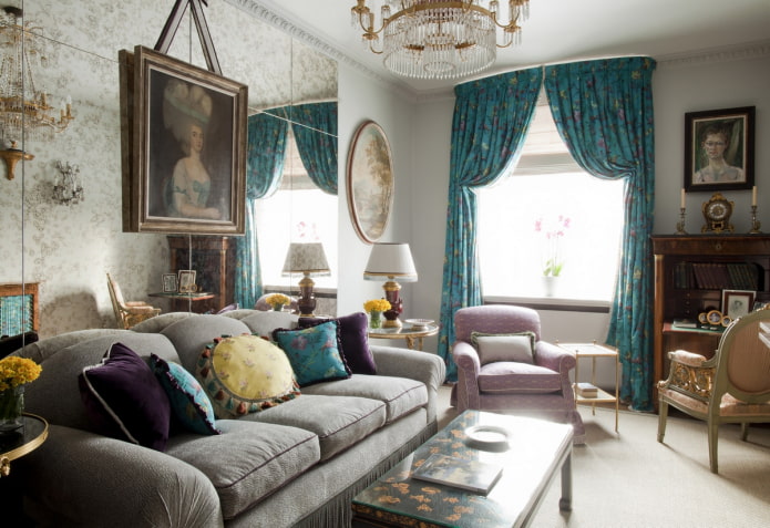 decor in the interior in the eclectic style