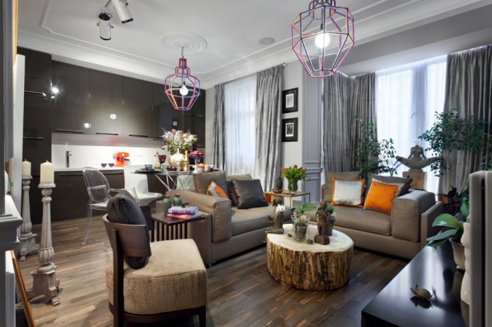 kitchen design in eclectic style