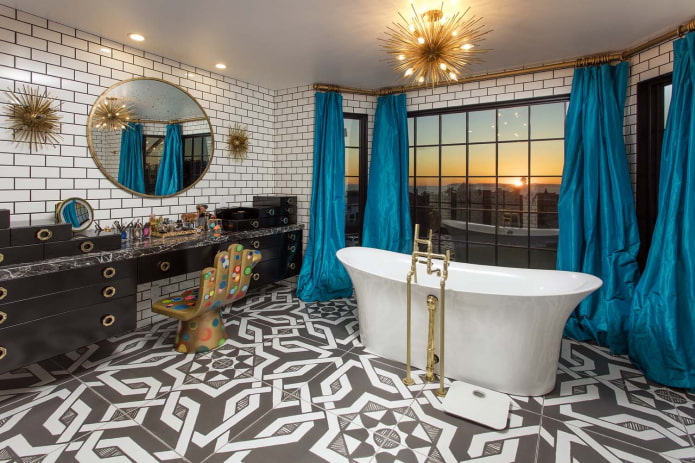 eclectic style bathroom design