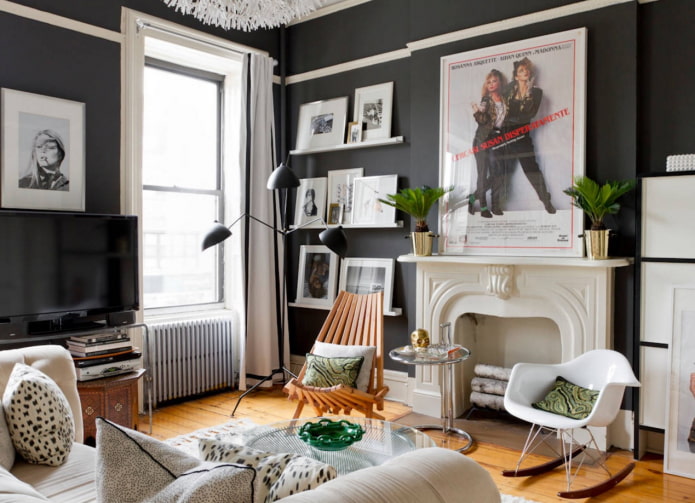 decor in the interior in the eclectic style