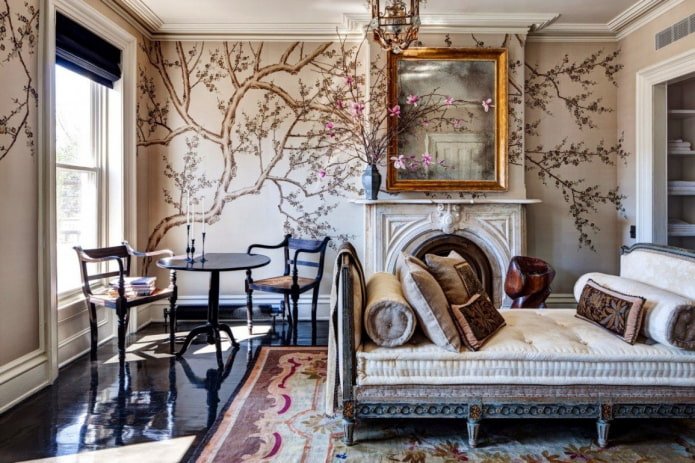 interior decoration in eclectic style