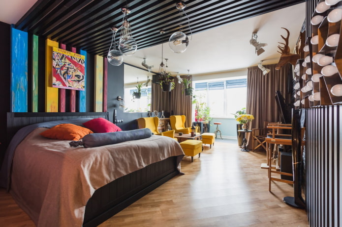 Bedroom in fusion style
