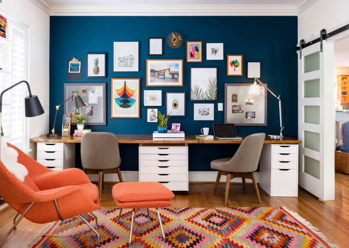 Paintings in the work area