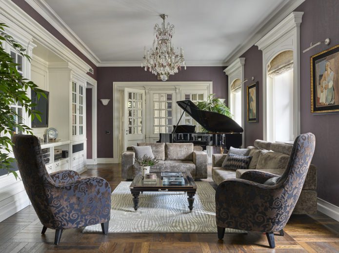 a grand piano in the interior