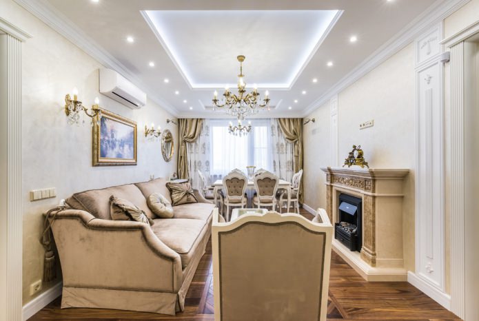 a living room in a classic style