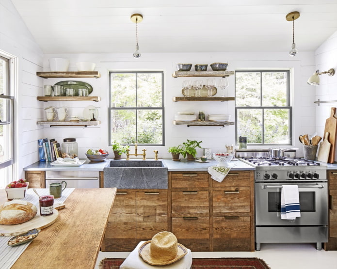 spacious kitchen in the house