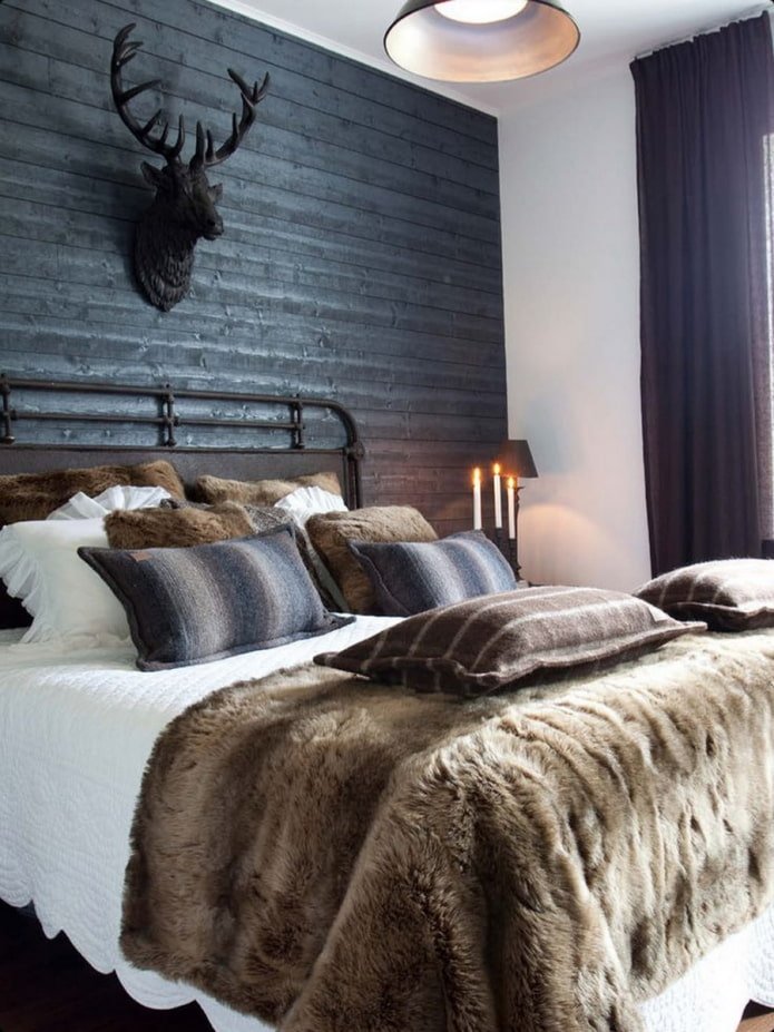 dark scandinavian bedroom