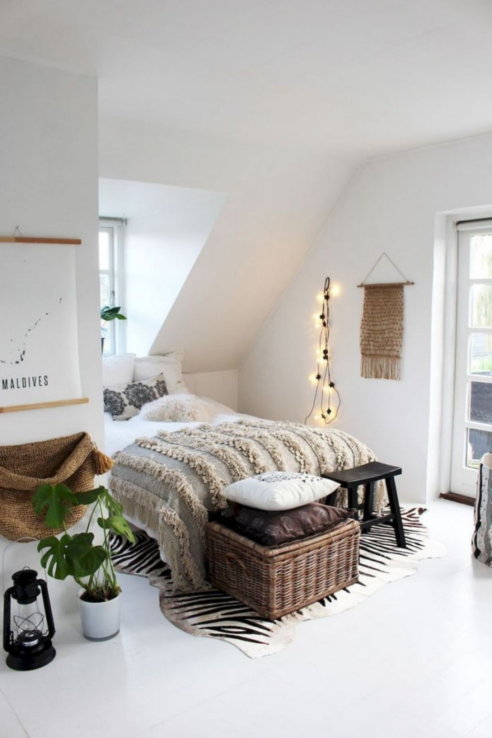 bedroom in the attic