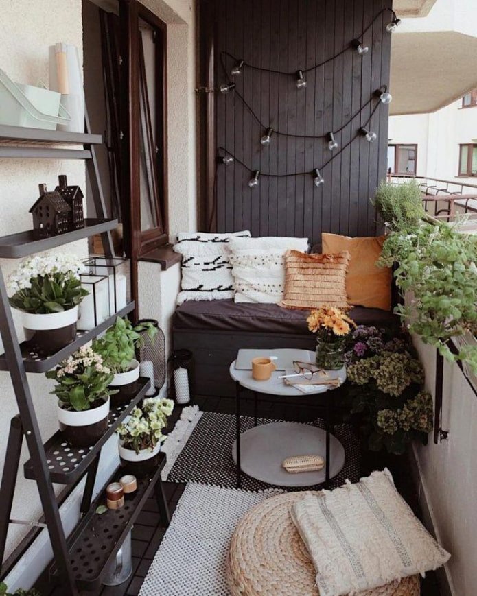 cozy open balcony