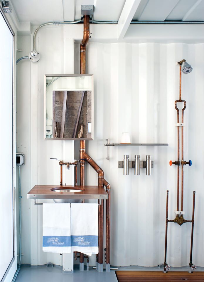 bathroom decoration in loft style