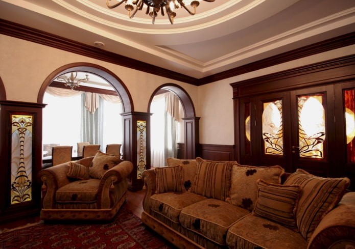 living room in Art Nouveau style