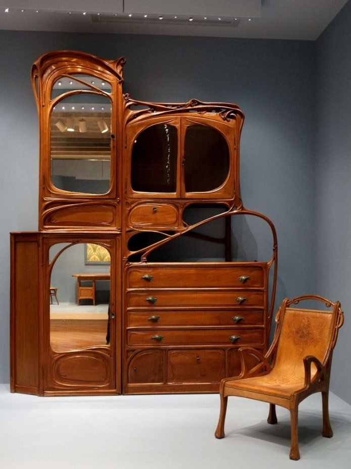 sideboard made of natural wood