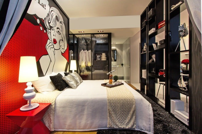 pop art in the bedroom
