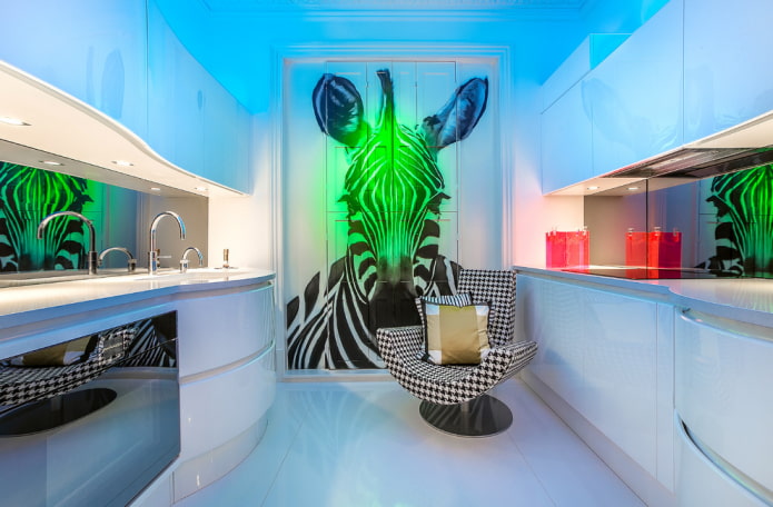 zebra image in the kitchen
