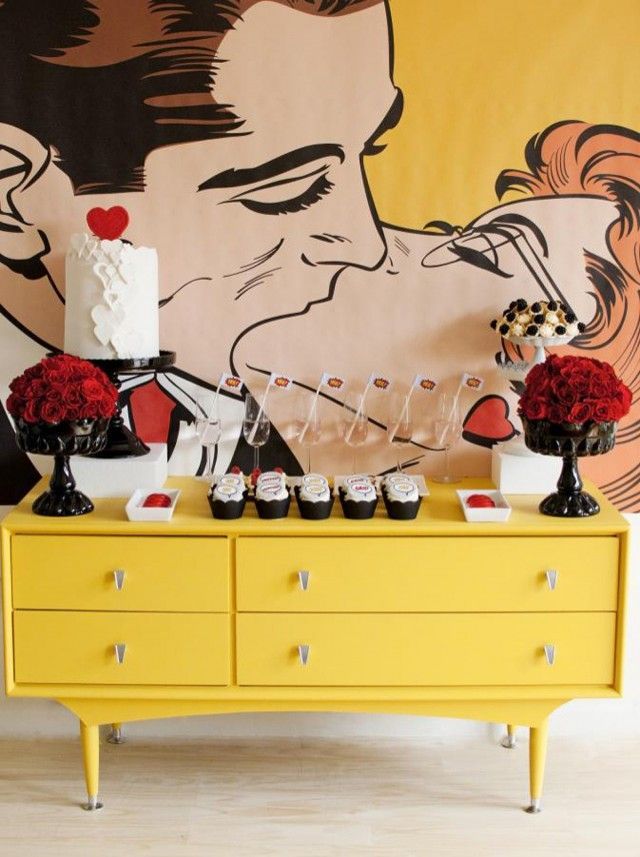 yellow cabinet