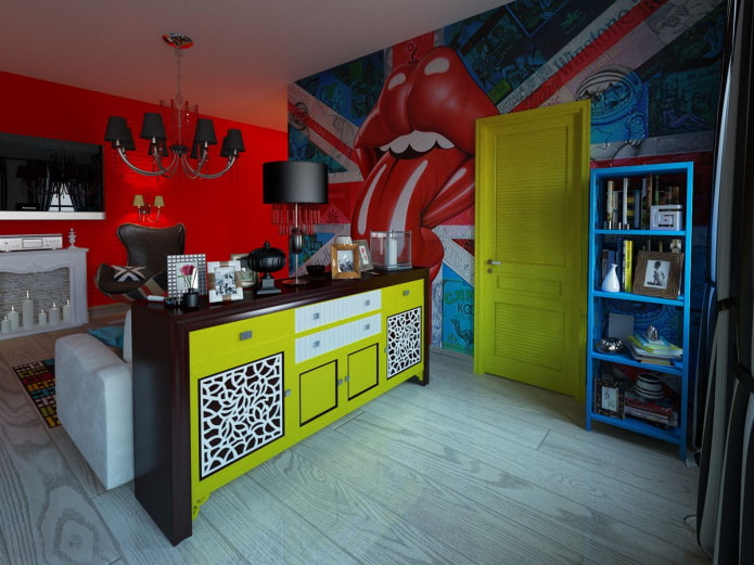 yellow cabinet and doors