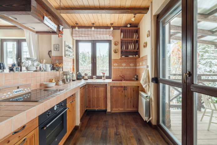 kitchen interior in rustic style