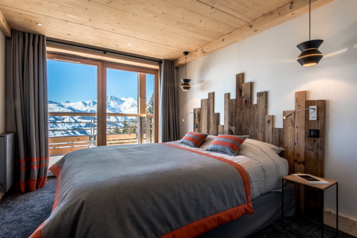 bedroom decoration in rustic style