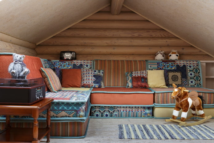 furniture in a children's room in a rustic style