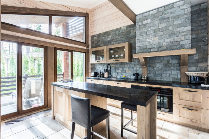 kitchen decoration in rustic style