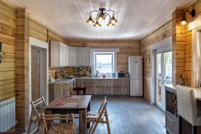 lighting in the bedroom in rustic style
