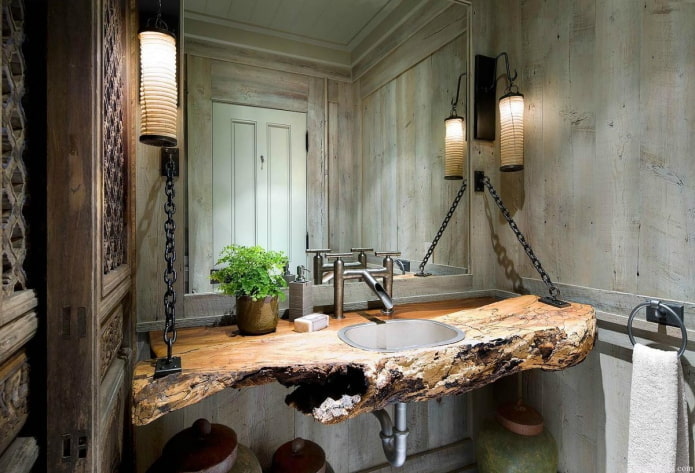 rustic bathroom design