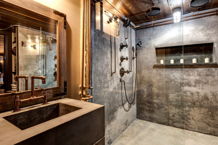 concrete bathroom finish
